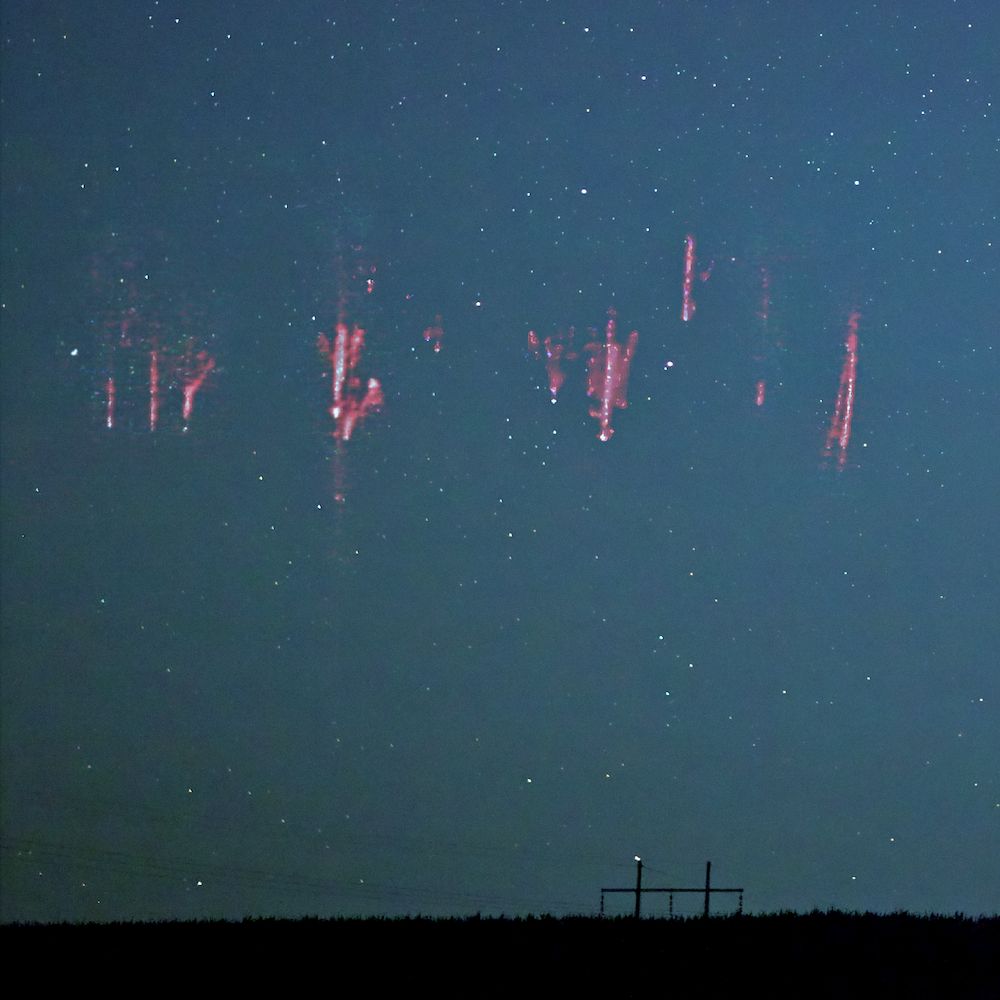 Red sprites above Earth