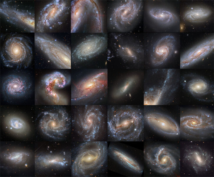 Hubble galaxy thumbnails
