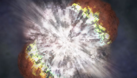 Superluminous supernova (artist's impression)