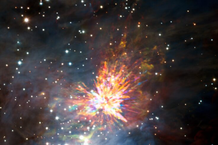 An explosive outflow of molecular gas within the Orion Nebula