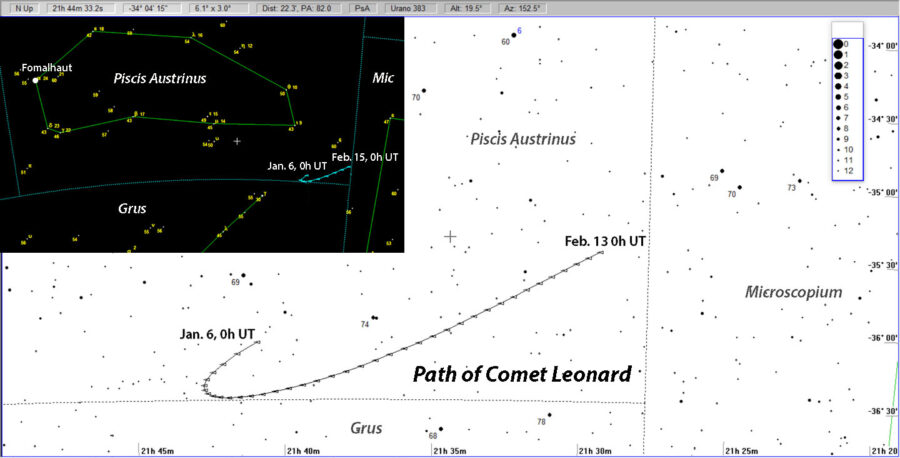 Detailed map of comet Leonardo