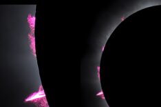 Flares of the 2023 total eclipse  