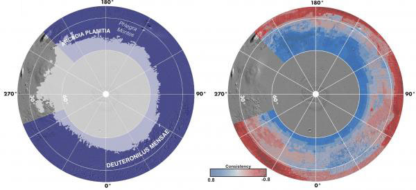 Mars water map