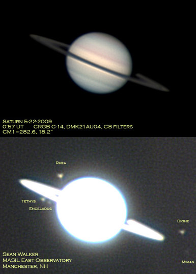 Saturn at 0:57 May 22, 2009 UT