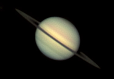 Dim-ringed Saturn on June 16, 2009
