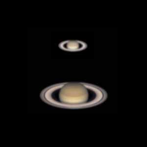 Saturn in a telescope