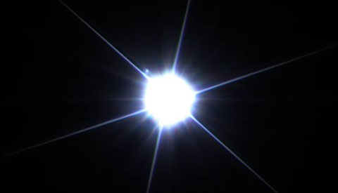 Sirius with tiny Sirius B (just above the upper-left diffraction spike).