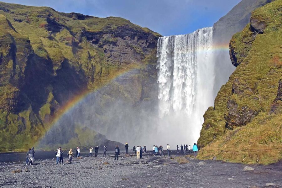 Skogafoss with rainbow