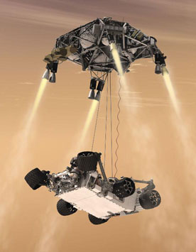 Curiosity's sky-crane maneuver