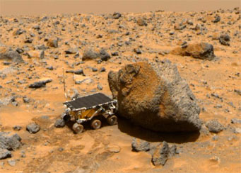 Sojourner rover with Yogi
