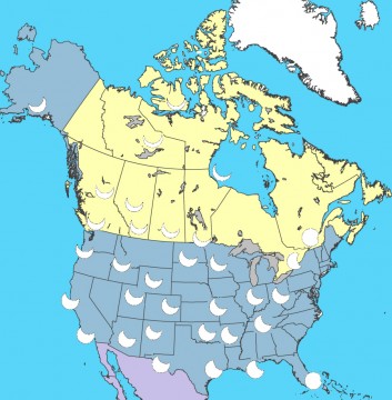 Visibility of October 23rd's solar eclipse