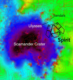 Spirit and Scamander crater