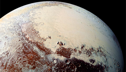 Pluto's Sputnik Planum in color