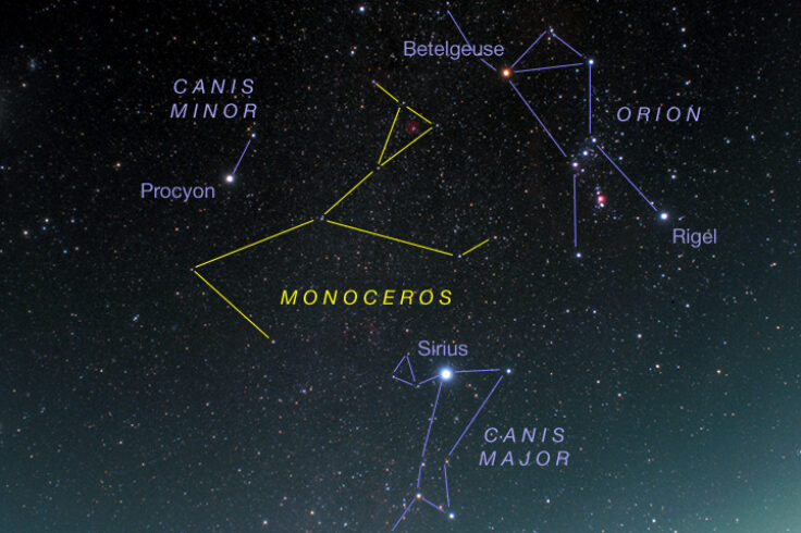 Star chart for Monoceros