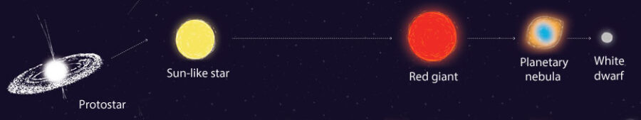 A (low-mass) star's evolution