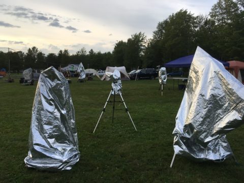 Covered Telescopes at Summer Star Party