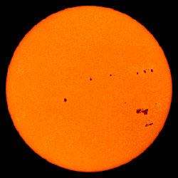 Sunspots in July 2003