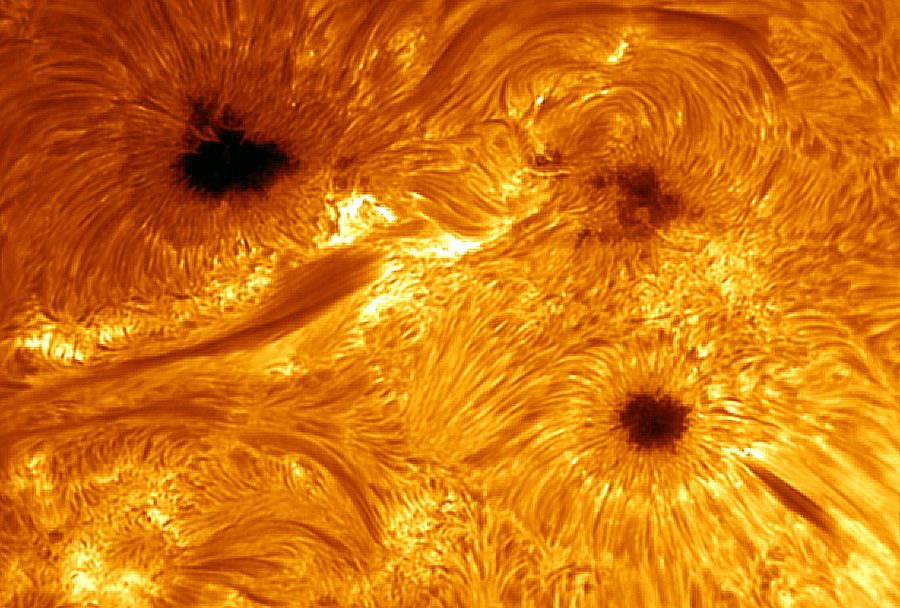 Large Sunspot in H-Alpha | Randy Shivak - Sky & Telescope - Sky & Telescope