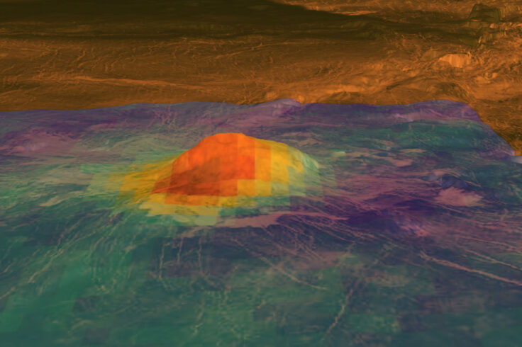 Venusian volcano Idunn Mons in radar data