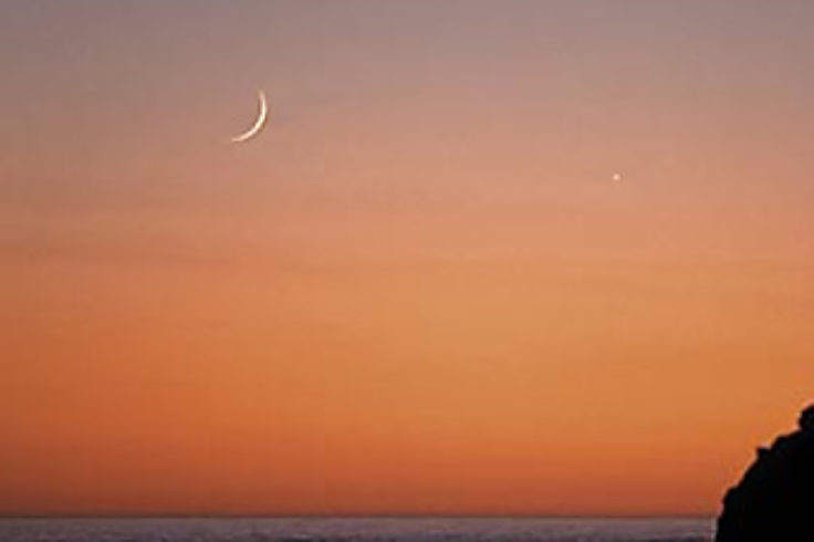 Thin Moon and Venus