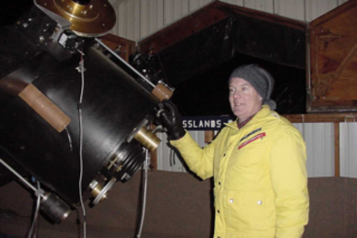 Tim Hunter and his telescope