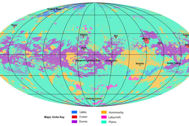 Global map of Titan's geological features