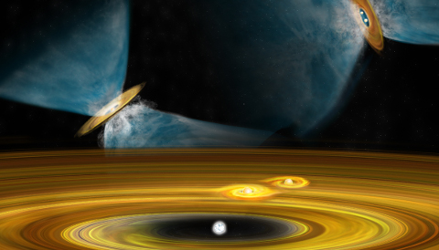 Artist's conception of star formation