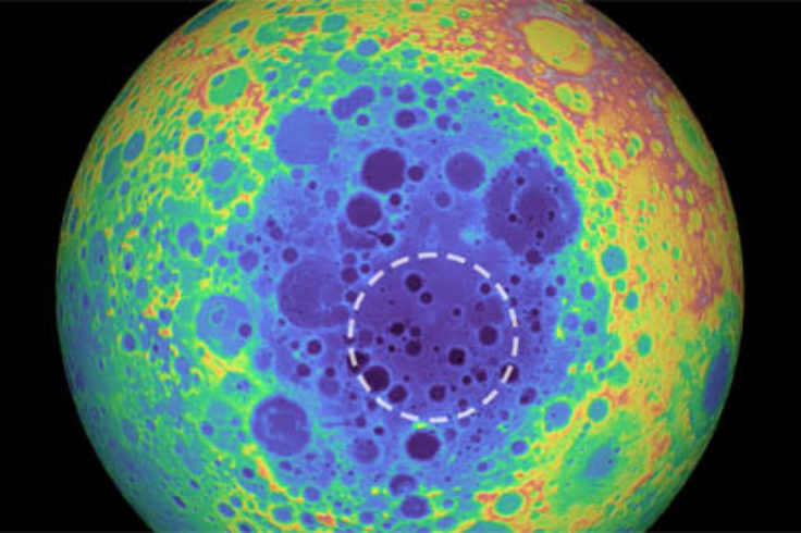 Topography map of South Pole-Aitken