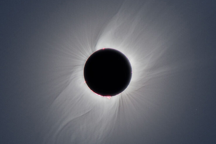 Total solar eclipse above Patagonia in December 2020