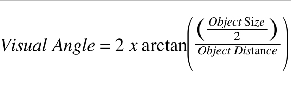 Visual Angle Formula