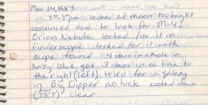 Elizabeth Warner Notebook, Page 1