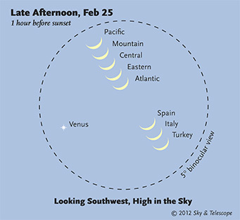 Venus and the Moon, February 25, 2012