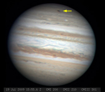Jupiter impact on August 19, 2009