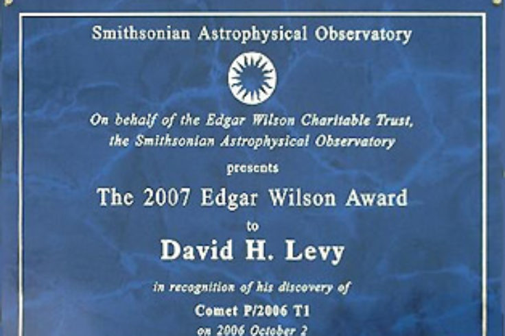 Edgar Wilson Award plaque