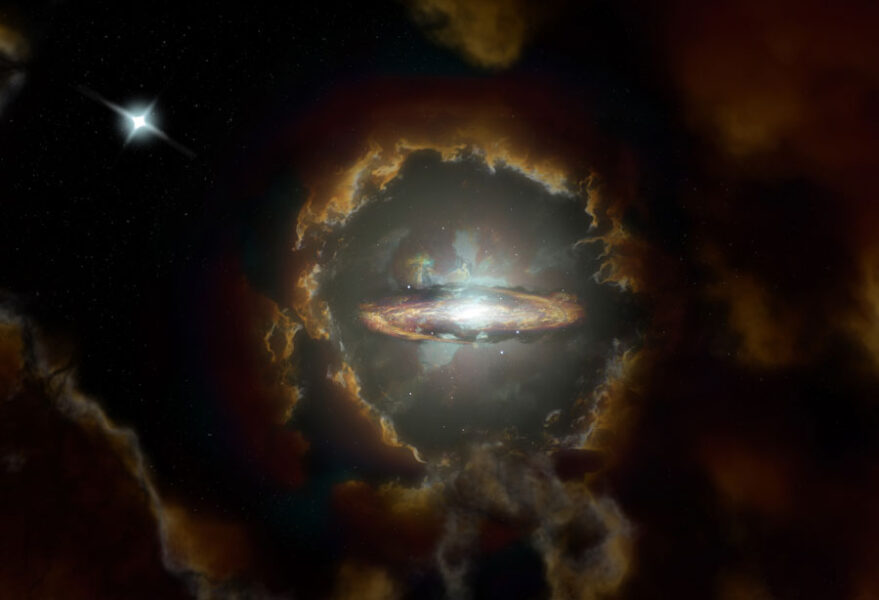 Artist's concept of early disk galaxy