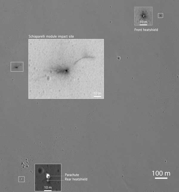 Schiaparelli landing details