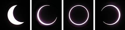 Annular eclipse coming and going