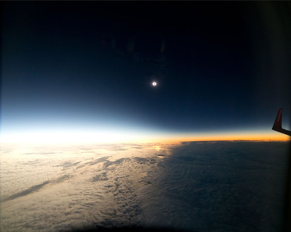 Totality from above