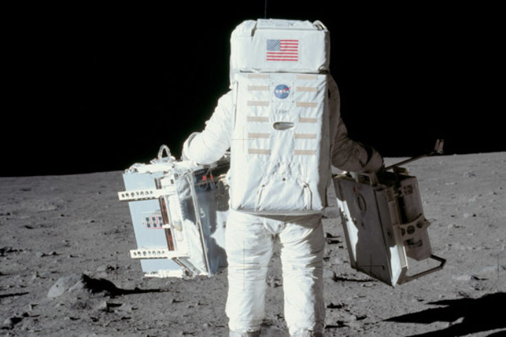 Buzz Aldrin and the first ALSEP