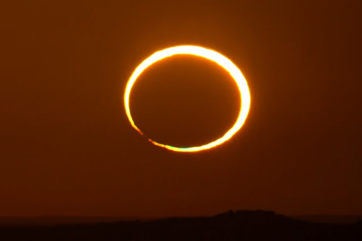 Annular eclipse at dawn