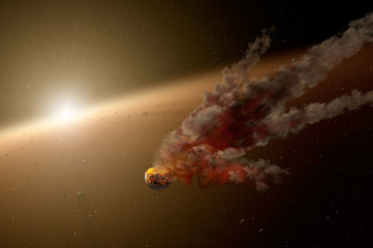Asteroid breakup (artwork)