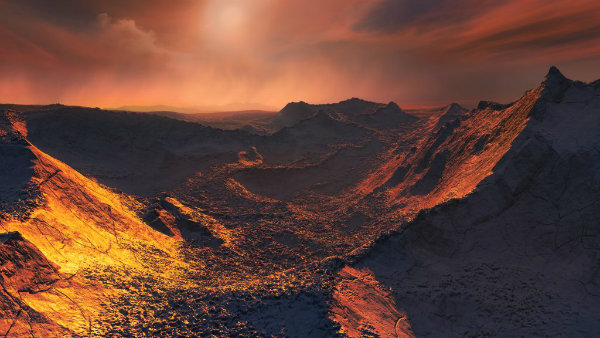 Surface of Barnard's star's planet (art)