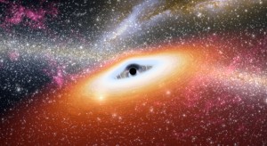Artist's rendering of a black hole. Learn more about how time is changed inside a black hole. 