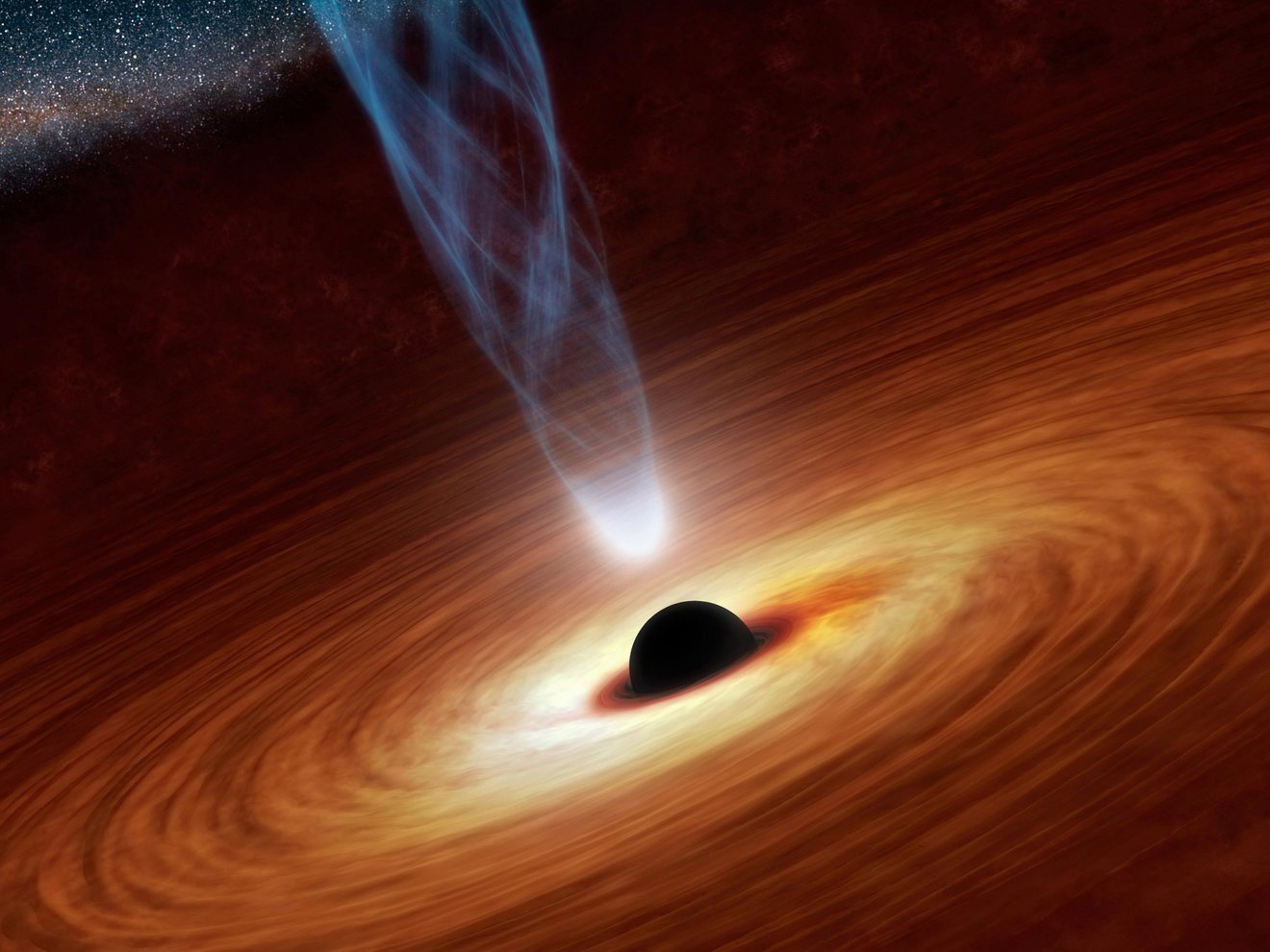 Massive feeding black hole