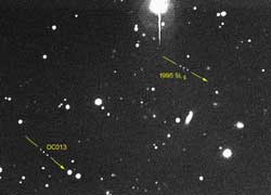 Two asteroids in a star field