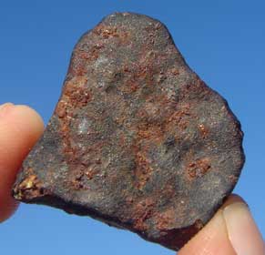 Meteorite with rust spots