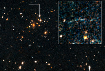 Galaxy cluster with giant arc