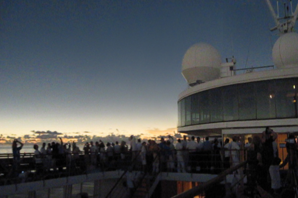 Ship during totality 2009