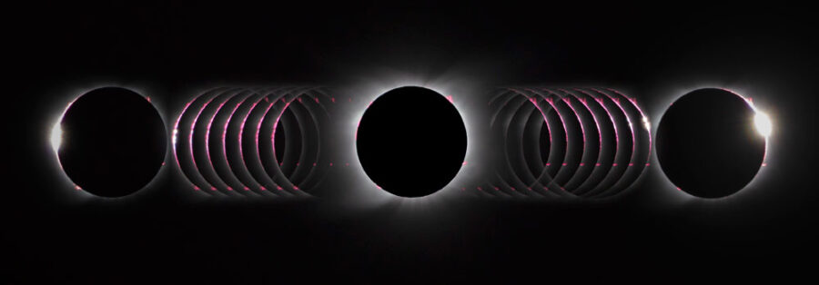 Total solar eclipse composite