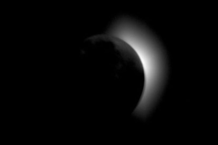 Total solar eclipse seen from Apollo 11
